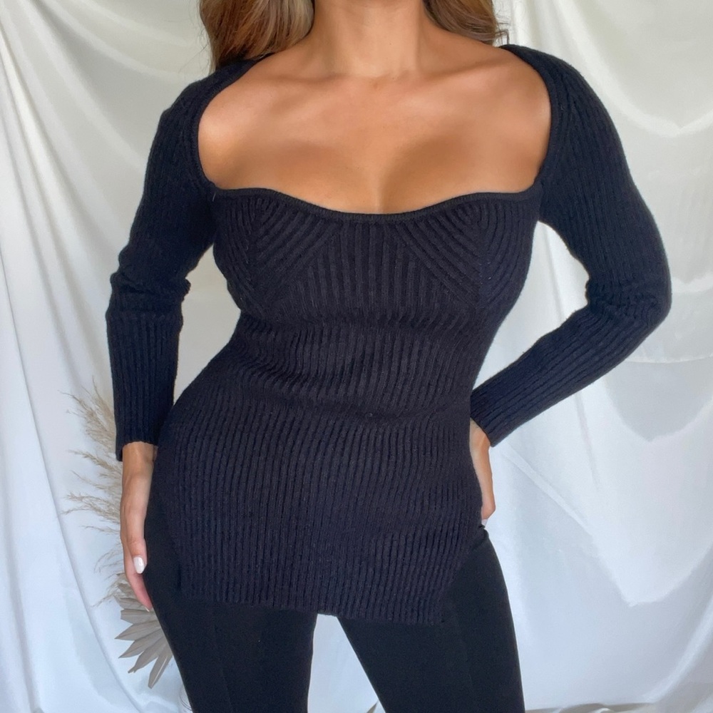 Black sweater top